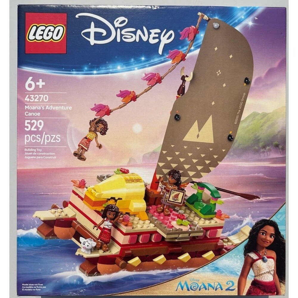 LEGO Disney Moana's Adventure Canoe 43270 Building Toy